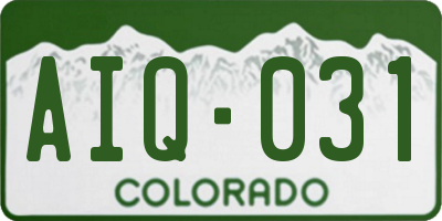 CO license plate AIQ031
