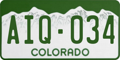 CO license plate AIQ034