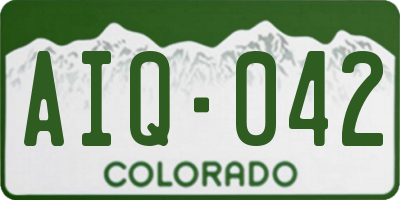 CO license plate AIQ042