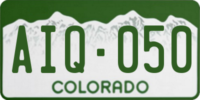 CO license plate AIQ050