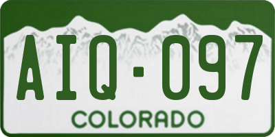 CO license plate AIQ097
