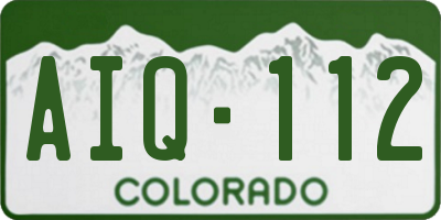 CO license plate AIQ112