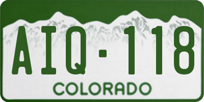 CO license plate AIQ118