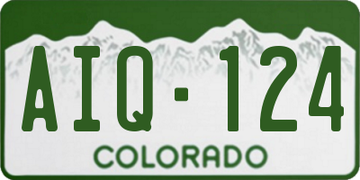 CO license plate AIQ124