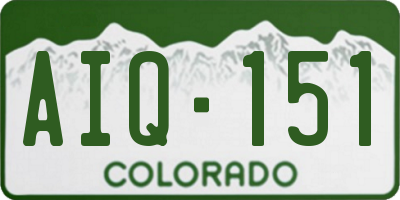 CO license plate AIQ151