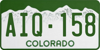 CO license plate AIQ158