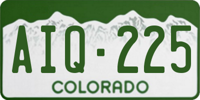 CO license plate AIQ225