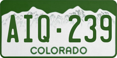 CO license plate AIQ239