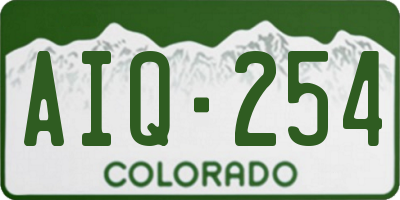 CO license plate AIQ254