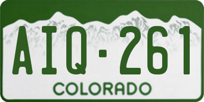 CO license plate AIQ261