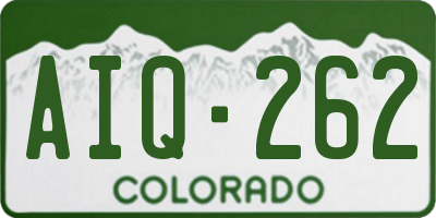 CO license plate AIQ262