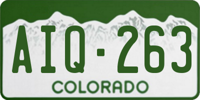 CO license plate AIQ263