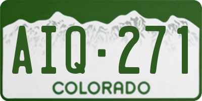 CO license plate AIQ271