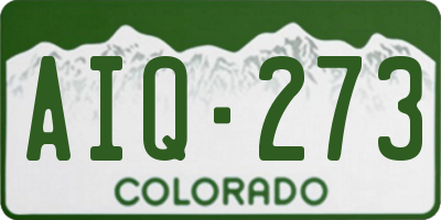 CO license plate AIQ273