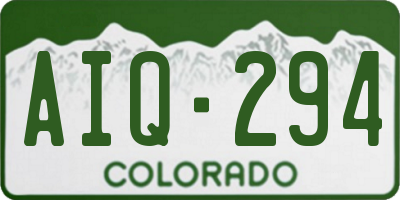 CO license plate AIQ294