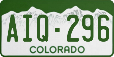 CO license plate AIQ296