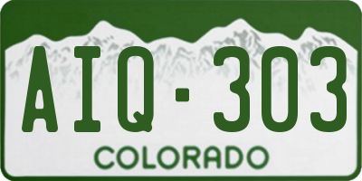 CO license plate AIQ303