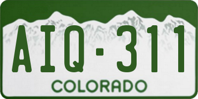CO license plate AIQ311