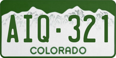 CO license plate AIQ321