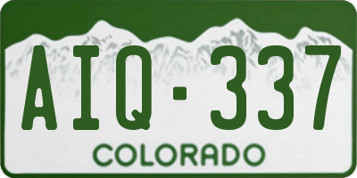 CO license plate AIQ337