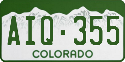 CO license plate AIQ355