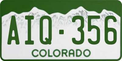 CO license plate AIQ356