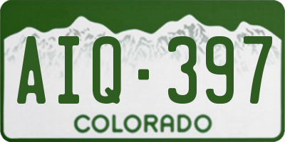 CO license plate AIQ397