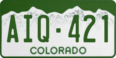 CO license plate AIQ421