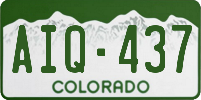CO license plate AIQ437