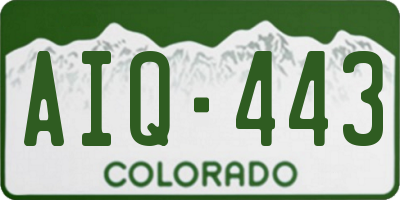 CO license plate AIQ443