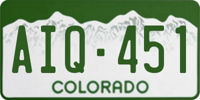 CO license plate AIQ451