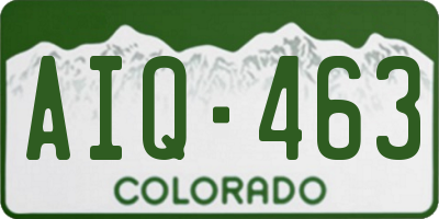 CO license plate AIQ463