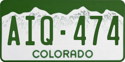 CO license plate AIQ474