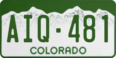CO license plate AIQ481