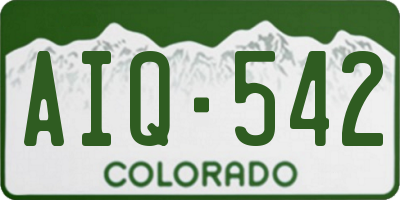 CO license plate AIQ542
