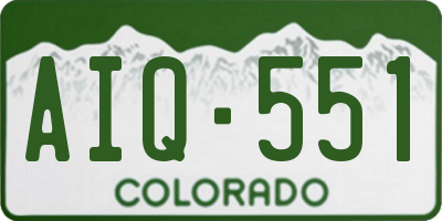 CO license plate AIQ551
