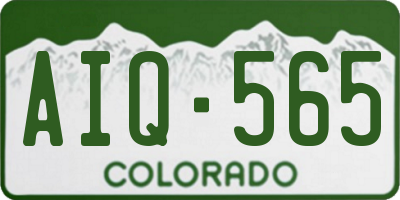 CO license plate AIQ565