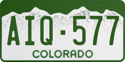 CO license plate AIQ577