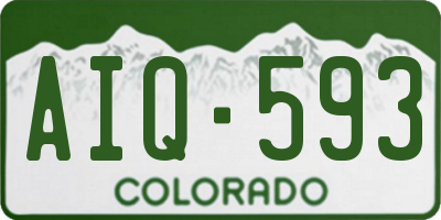 CO license plate AIQ593
