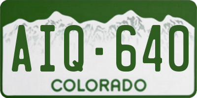 CO license plate AIQ640
