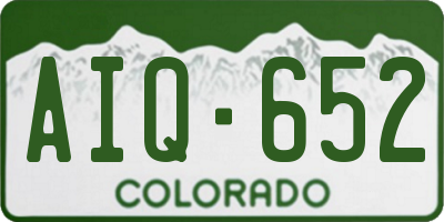 CO license plate AIQ652