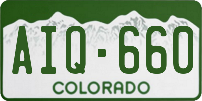 CO license plate AIQ660