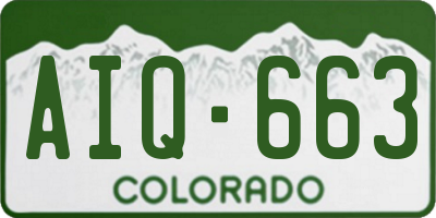 CO license plate AIQ663