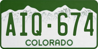 CO license plate AIQ674