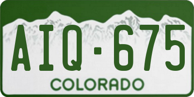 CO license plate AIQ675