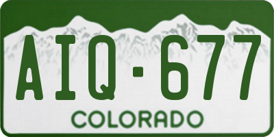 CO license plate AIQ677