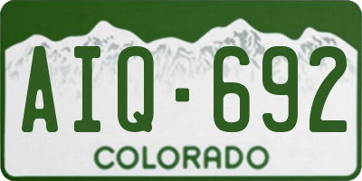 CO license plate AIQ692