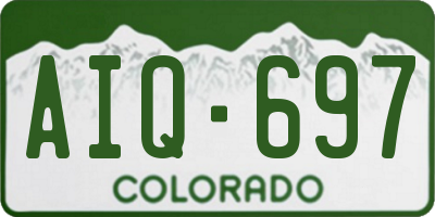 CO license plate AIQ697