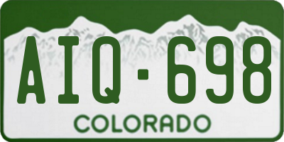 CO license plate AIQ698