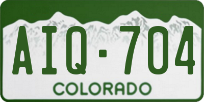 CO license plate AIQ704